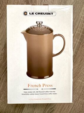 Le Creuset Brown Stoneware French Press Coffee Maker - Brown